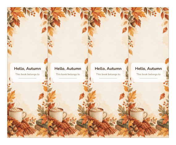 Preview of Free Printable Autumn Bookmarks