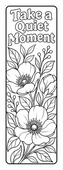 Preview of Free Printable Bookmarks for Adults to Color