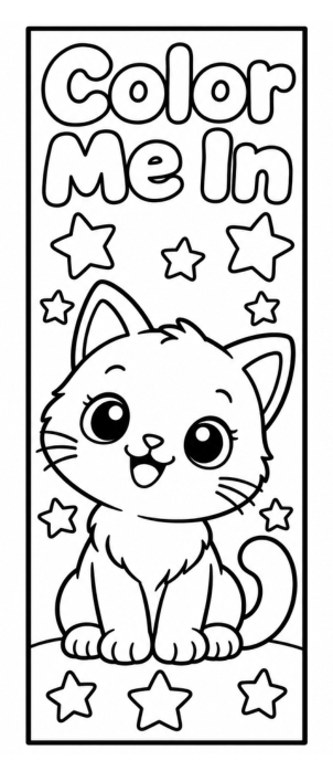 Preview of Printable Bookmarks to Color for Kids